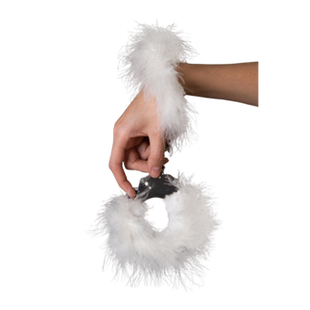 Наручники из металла с перьями Menottes Metal