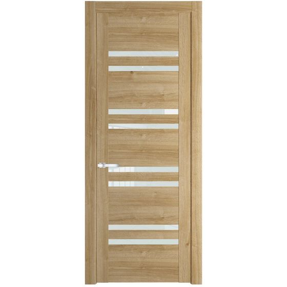 Межкомнатная дверь Profil Doors 1.6N дуб карамель стекло белый триплекс