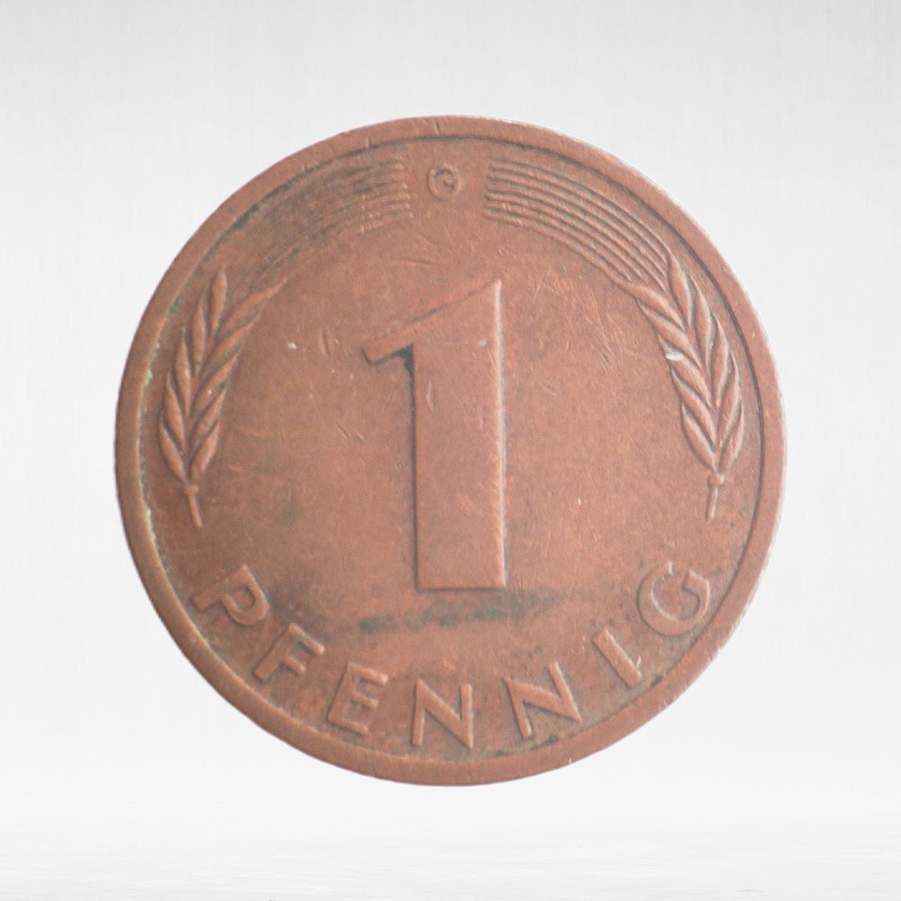 Germany, 1 Pfennig, 1986, (Karlsruhe Mint - "G"), VF
