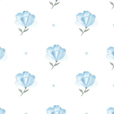 Орнамент из голубых цветов