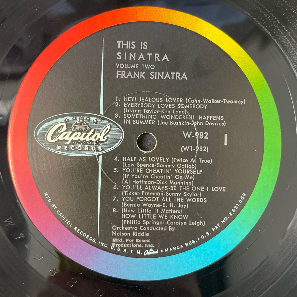 Винтажная виниловая пластинка LP Frank Sinatra, This Is Sinatra Volume Two (США 1960)