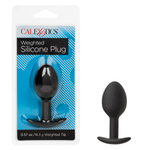 Черная анальная пробка из силикона Weighted Silicone Plug - 7,5 см. (Цвет: черный)