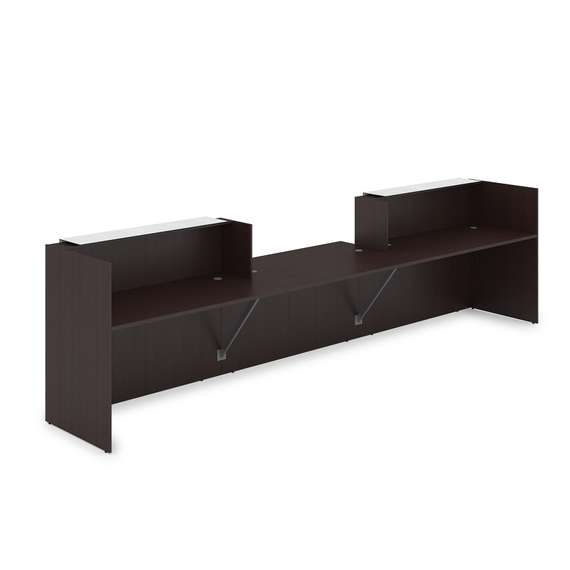 1КРС-КЛ.009.1 Комплект Ресепшн с фартуком HPL (4232*901*1149) (с подсветкой)