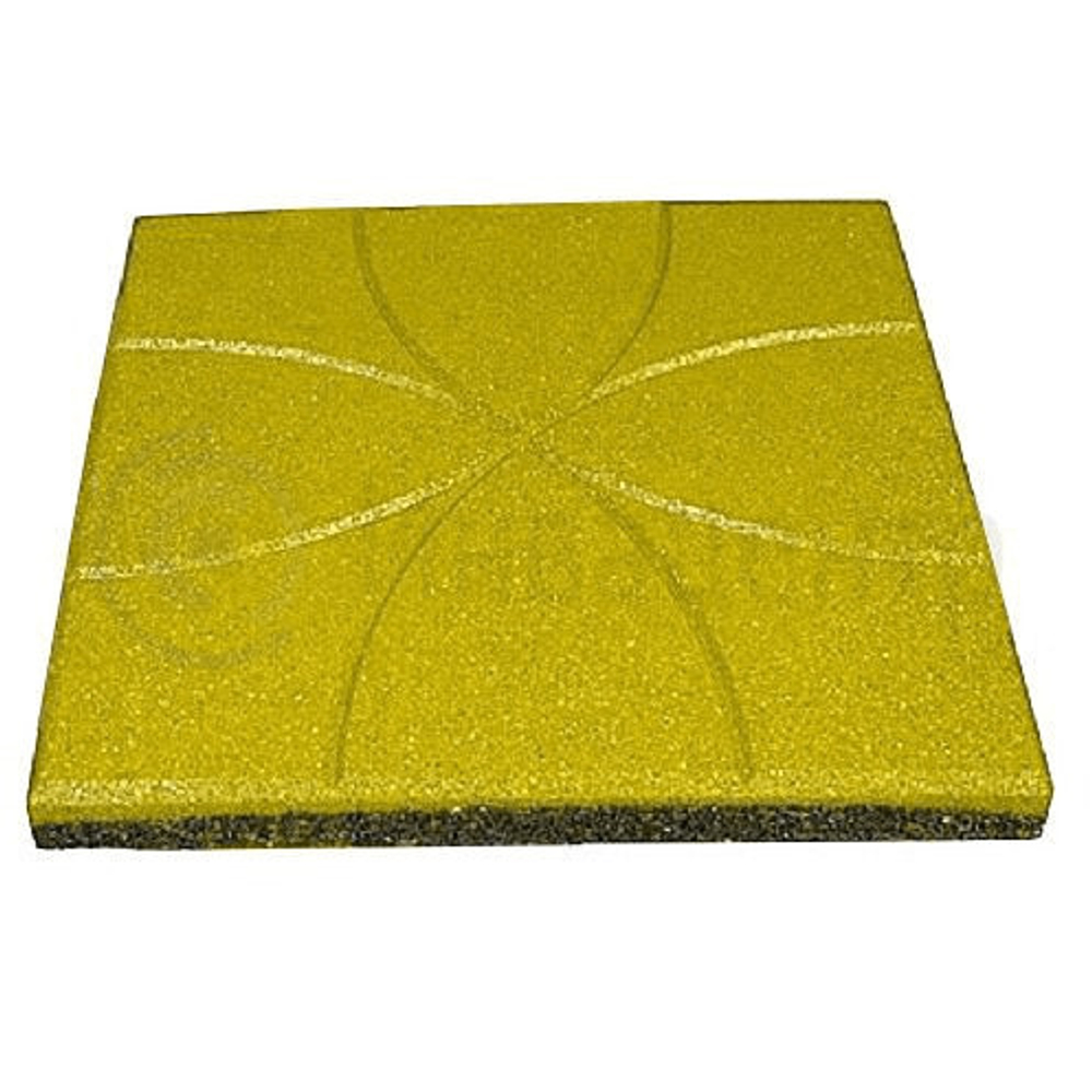 Резиновая плитка "Лотос" 35х35х4 см Желтая