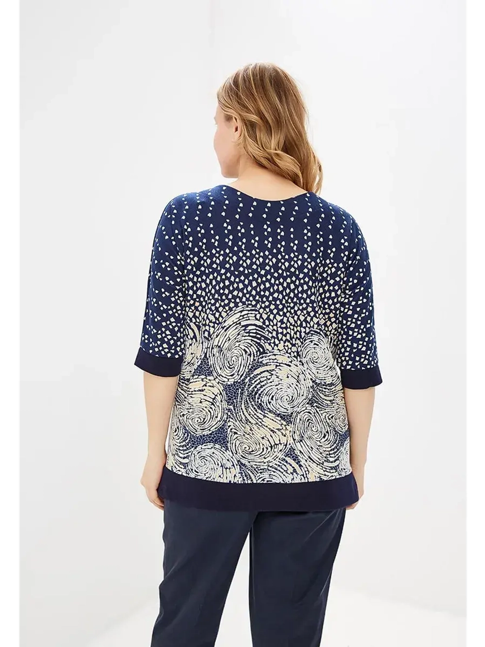 Блузка трикотажная джемпер с рисунком