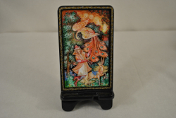Сувенирная подставка для телефона с росписью Палех "Иван-царевич и жар-птица"