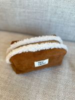 HEY GLOW Меховая косметичка белый, коричневый (средний)