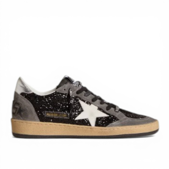 Кеды Женские Ball Star in glitter with leather star and metallic leather heel tab