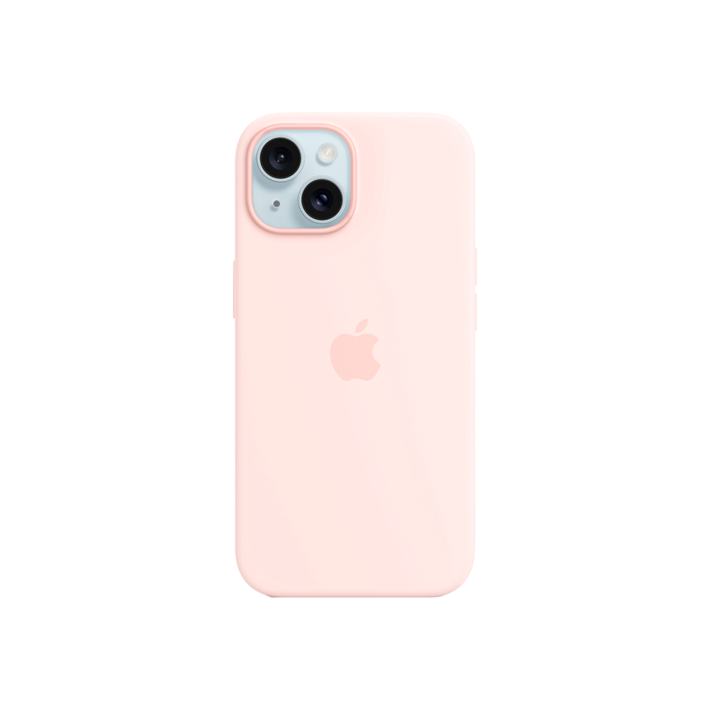 Силиконовый чехол с поддержкой MagSafe Apple Silicone Case для iPhone 15, Light Pink (Светло-розовый)