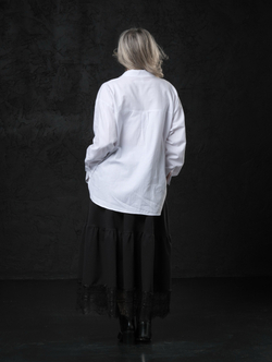 Эдвардианская юбка  с кружевом /черная