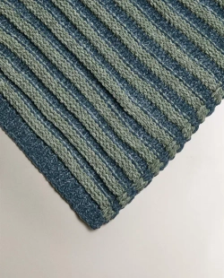 ZARA HOME ДЕТСКИЙ ПЛЕД В ПОЛОСКУ, ЗЕЛЕНЫЙ