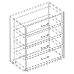 Комод МС "Анита" 4 ящ., (Винтерберг), Велес, г.Туймазы