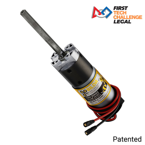 5204 Series Yellow Jacket Planetary Gear Motor (13.7:1 Ratio, 80mm Length 8mm REX™ Shaft, 435 RPM, 3.3 - 5V Encoder)
