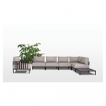 Модуль угловой Papatya Slim Stripe Corner Module (B), антрацит, светло-серый