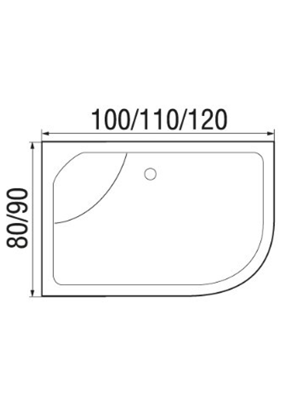 Душевая кабина RIVER NARA 110/80/44 МТ L 110x80x210 10000002818 Правая или левая  Ассимметрия
