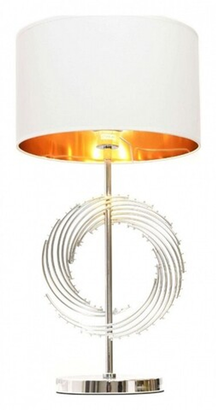 Настольная лампа декоративная LUMINA DECO Fabi LDT 5531 CHR+WT