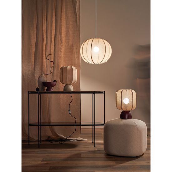 Светильник подвесной texture rib, D48 см, бежевый