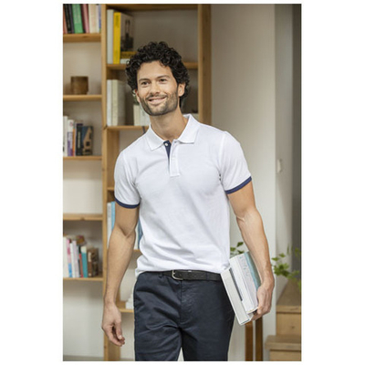 Morgan Двухцветное мужское поло с коротким рукавом