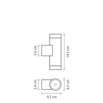 351609 Светильник PARO 2xGU10 СЕРЫЙ IP65