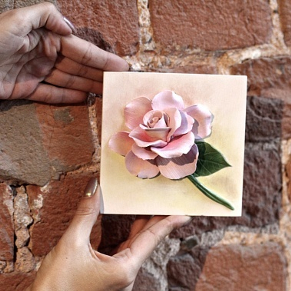 Глиняная плитка маленькая 12х12 см