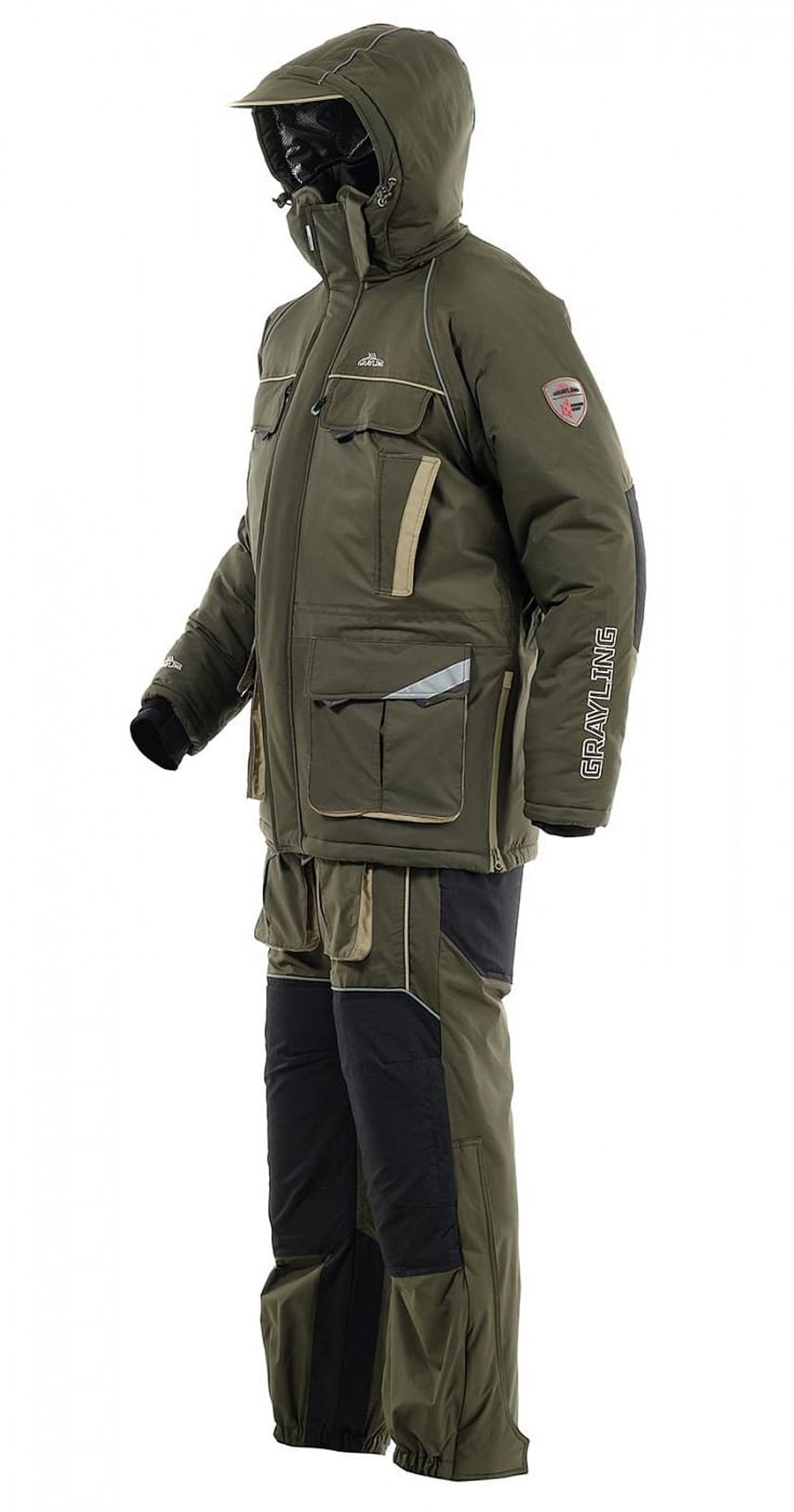 Зимний костюм "Камчатка" (таслан, хаки), GRAYLING, Novatex