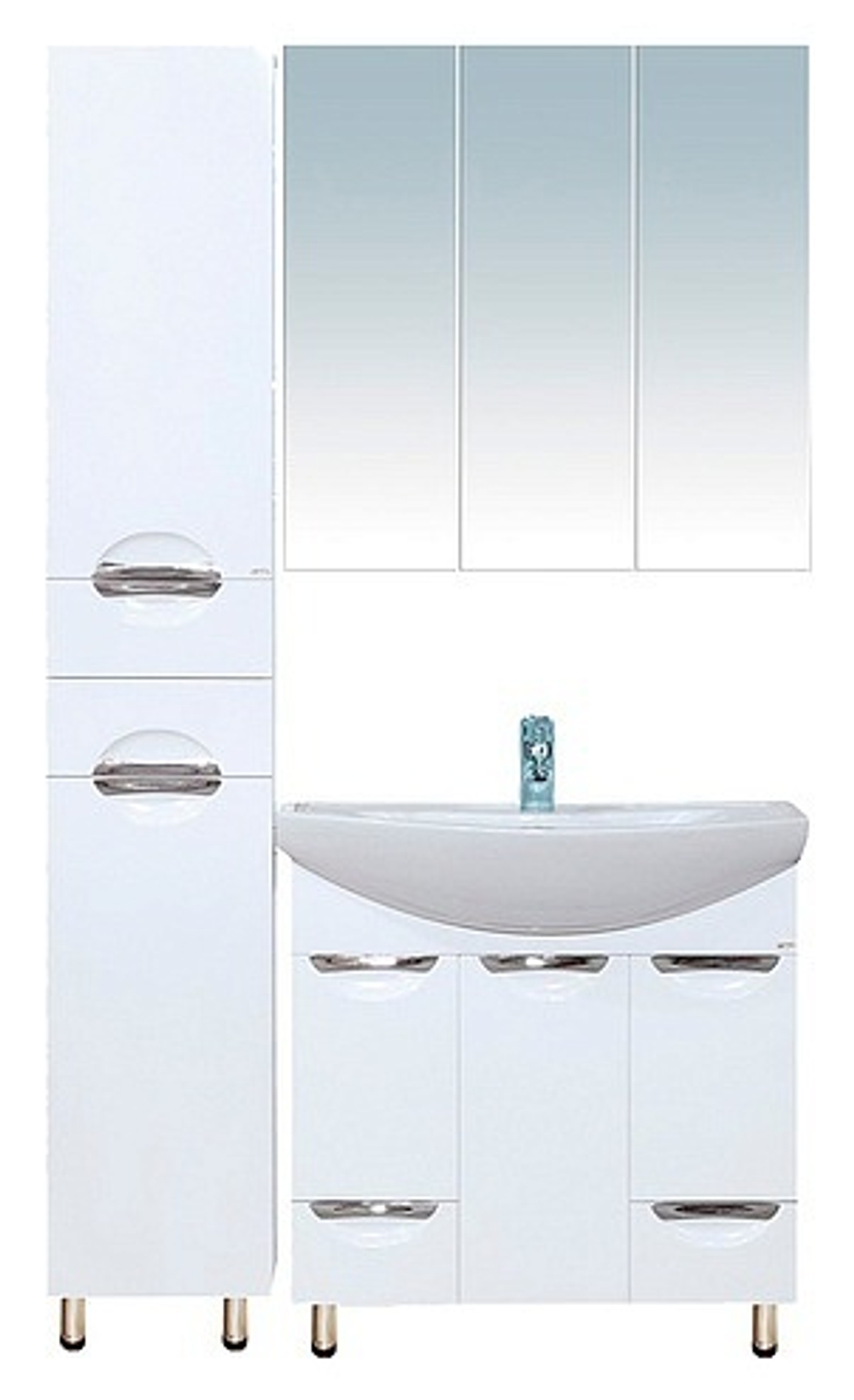 Пенал MISTY Лаванда - 35 левый белый