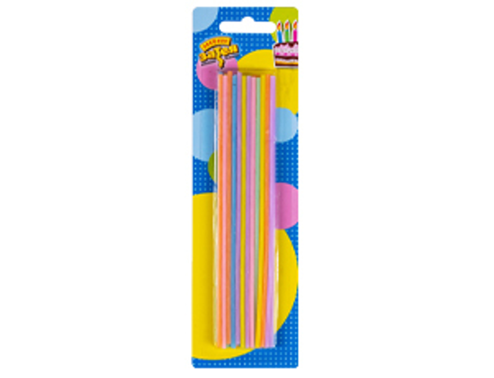 Свечи для торта Ассорти Пастель 17см 24шт