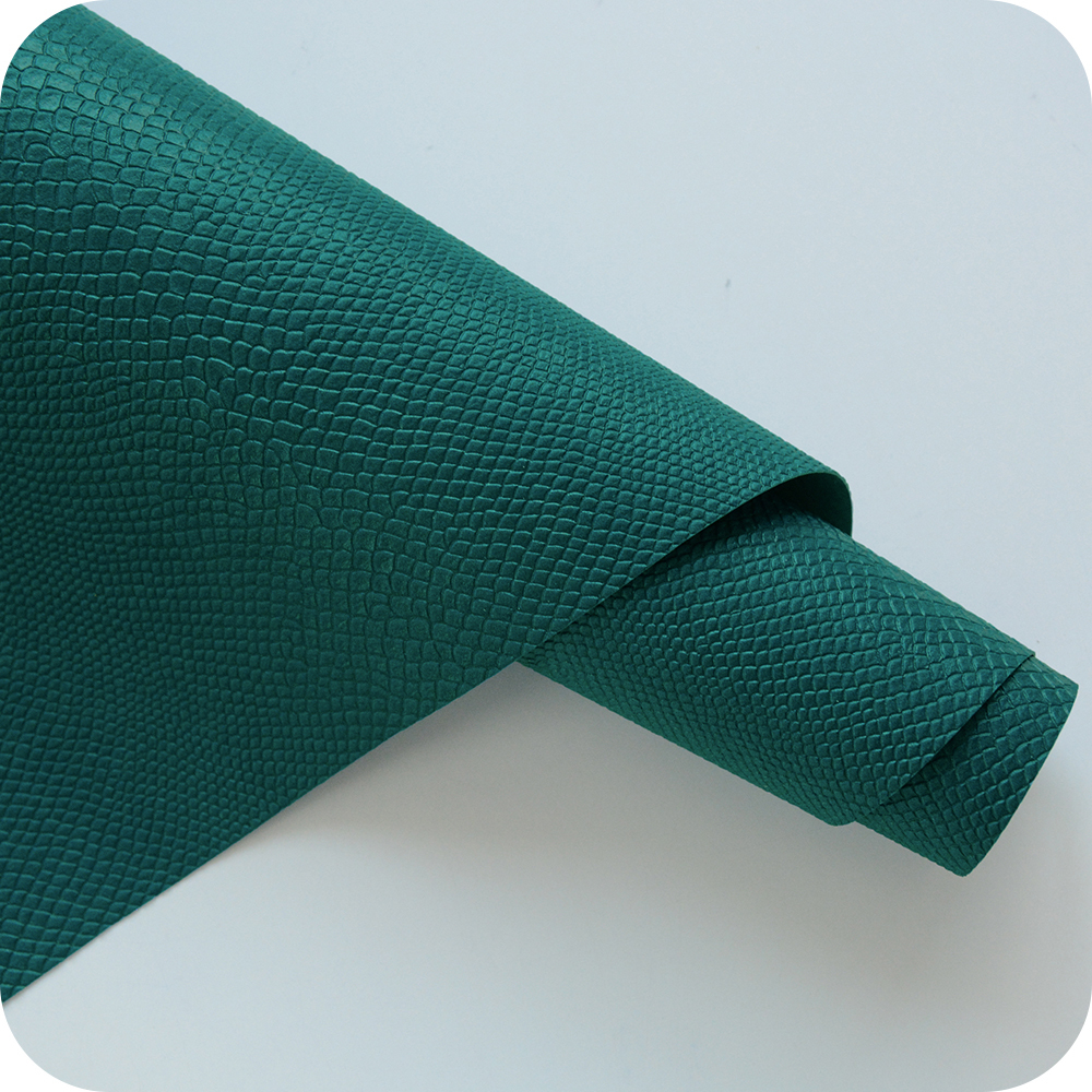 Кожзам переплетный с тиснением "Питон", петролевый