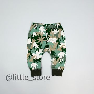 Штанишки хлопковые "Прятки в листьях" тропический камуфляж