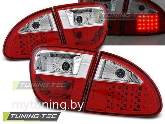 Задние фонари Seat Leon 1 red white led