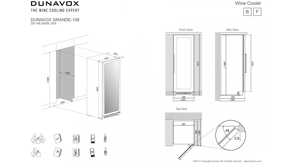 Винный шкаф Dunavox DX-108.330DSS