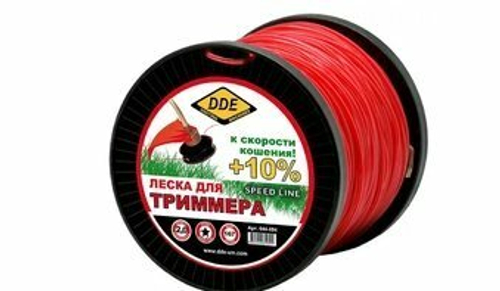Корд триммерный DDE "Speed Line" (звезда) 2,0ммх167м,красный 644-894