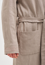 Шапан льняной длинный OYU TOLQYN DARK BEIGE