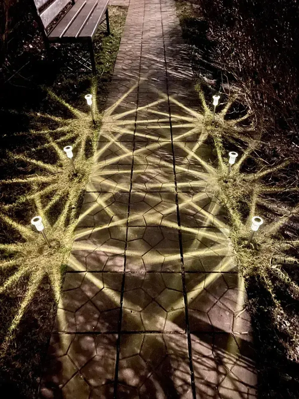 Светильник на солнечной батарее уличный 6 шт, ЖЕЛТЫЙ