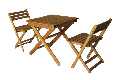 Набор мебели раскладной Дятел  арт.G-001-OAK, G-СH-001-OAK бежевый,  3 уп (1 уп Стол; 2 уп Стул)