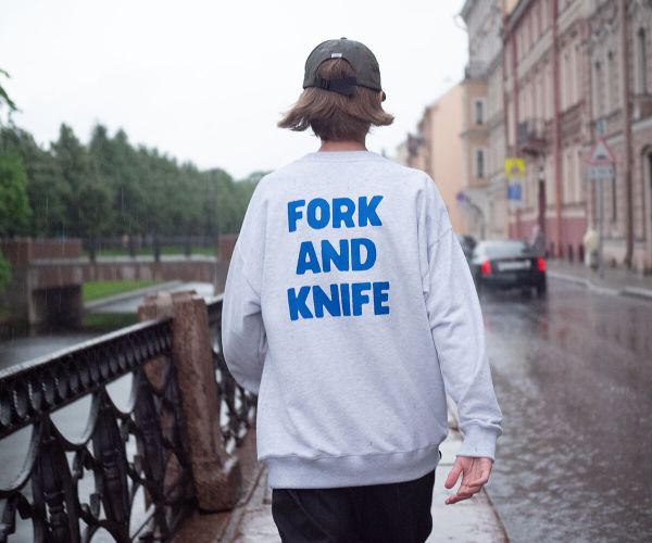 Толстовка F&K меланж серая - фото 10