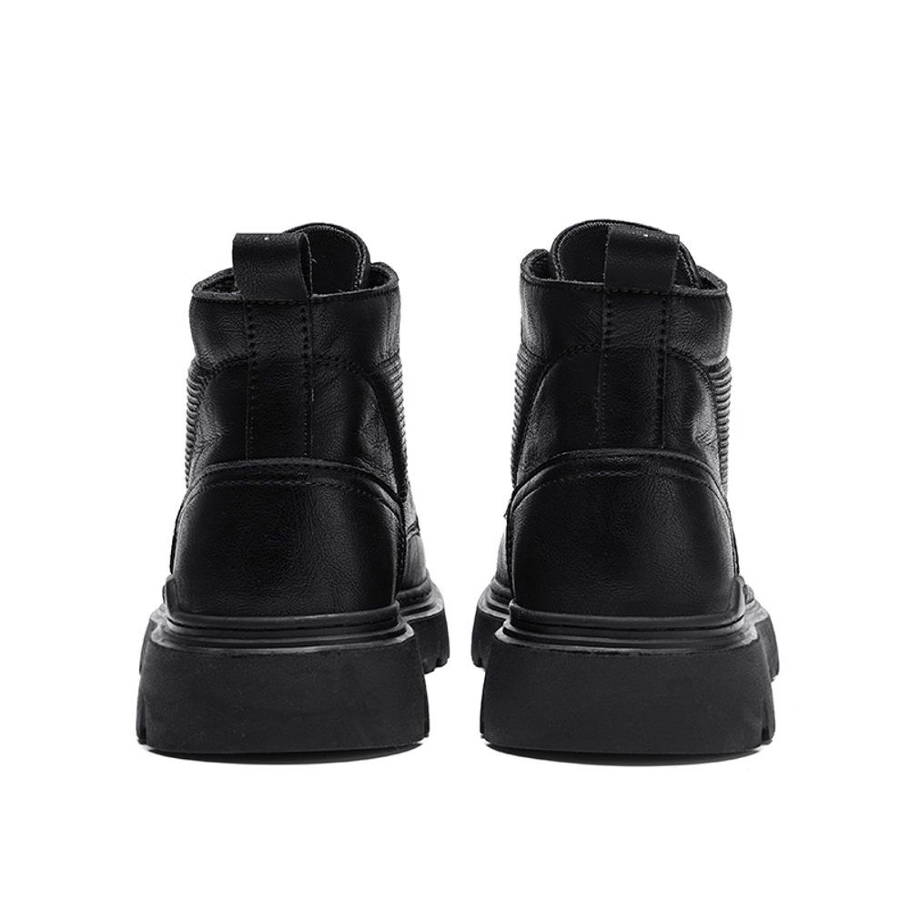 G.N.SHIJIA Cow Split Leather Knee High Combat Boots Men"s