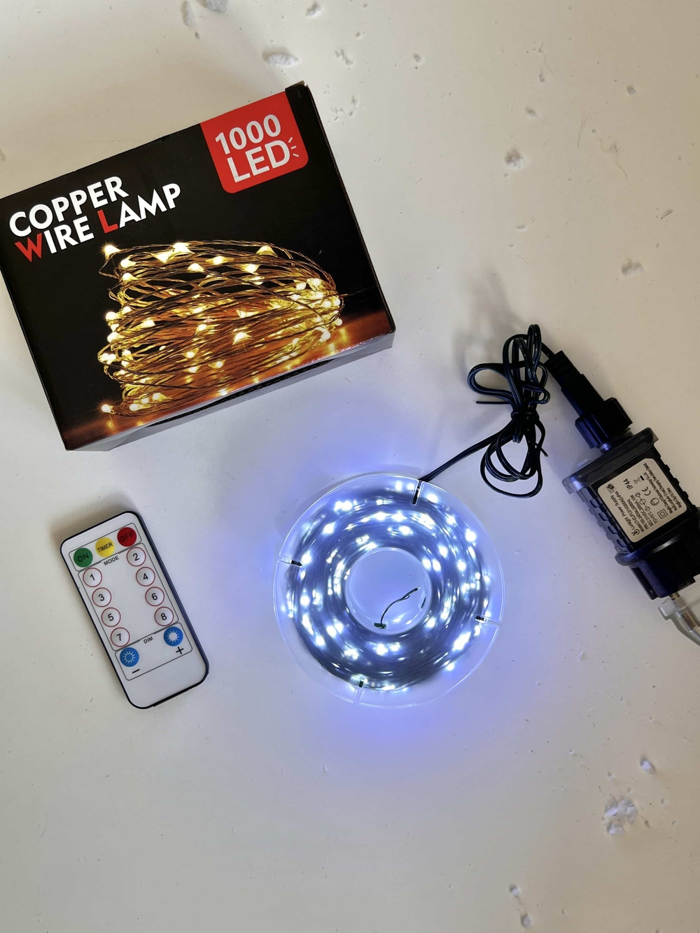 Гирлянда Роса на зеленом проводе с пультом