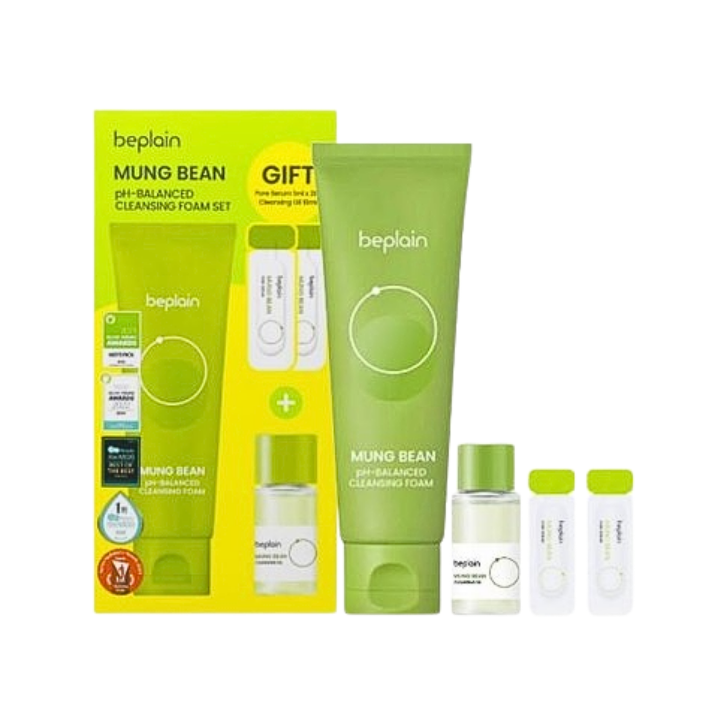 Beplain Mung Bean pH-balanced Cleansing Foam Set