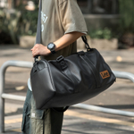 Lee PVC Leather Travel Bag Unisex Black