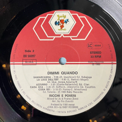 Винтажная виниловая пластинка LP Ricchi E Poveri Богатые и Бедные Dimmi Quando (Italy 1986)