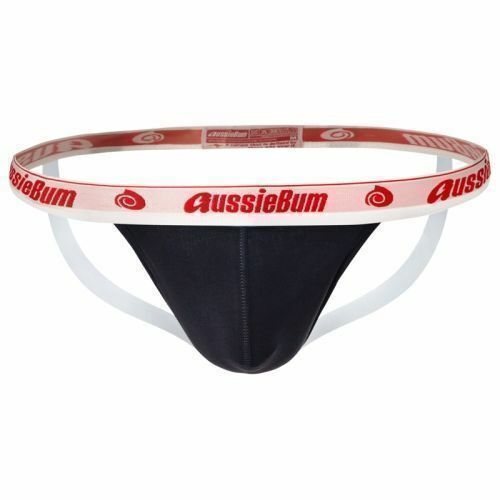 Мужские трусы джоки черные Aussiebum Wonderjock Raw Jockstrap Black AB00272