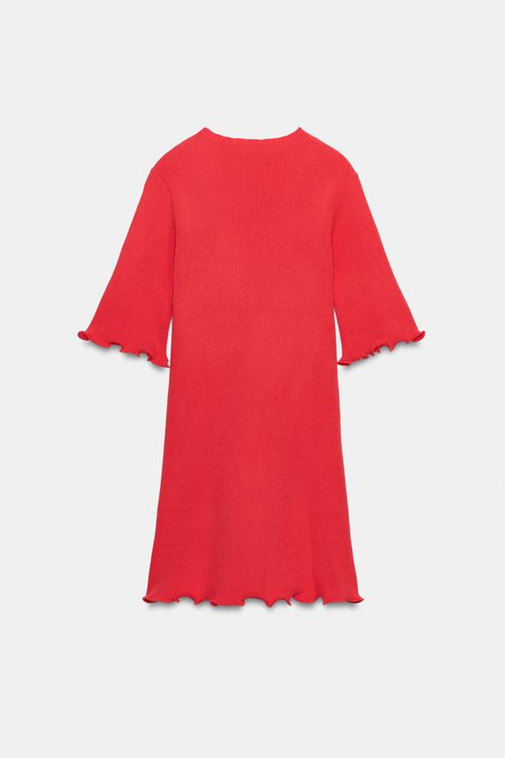 ZARA КОРОТКОЕ ПЛАТЬЕ В РУБЧИК, КОРАЛЛОВЫЙ/КРАСНЫЙ
