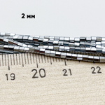 Гематит (имитация), цвет серебро, размер 2 мм, цена за 102-103 шт (1/2 нити)