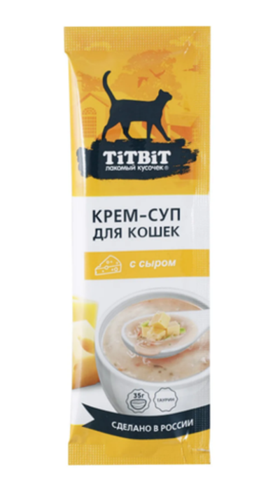 Лакомство TITBIT Крем-суп для кошек с сыром 35 г (35042)