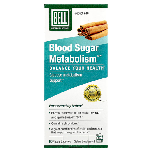 Bell Lifestyle, Blood Sugar Metabolism ™, 60 растительных капсул