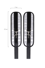 Черно-серебристые фиксаторы для рук на дверь Anonymo (Цвет: черный с серебристым)