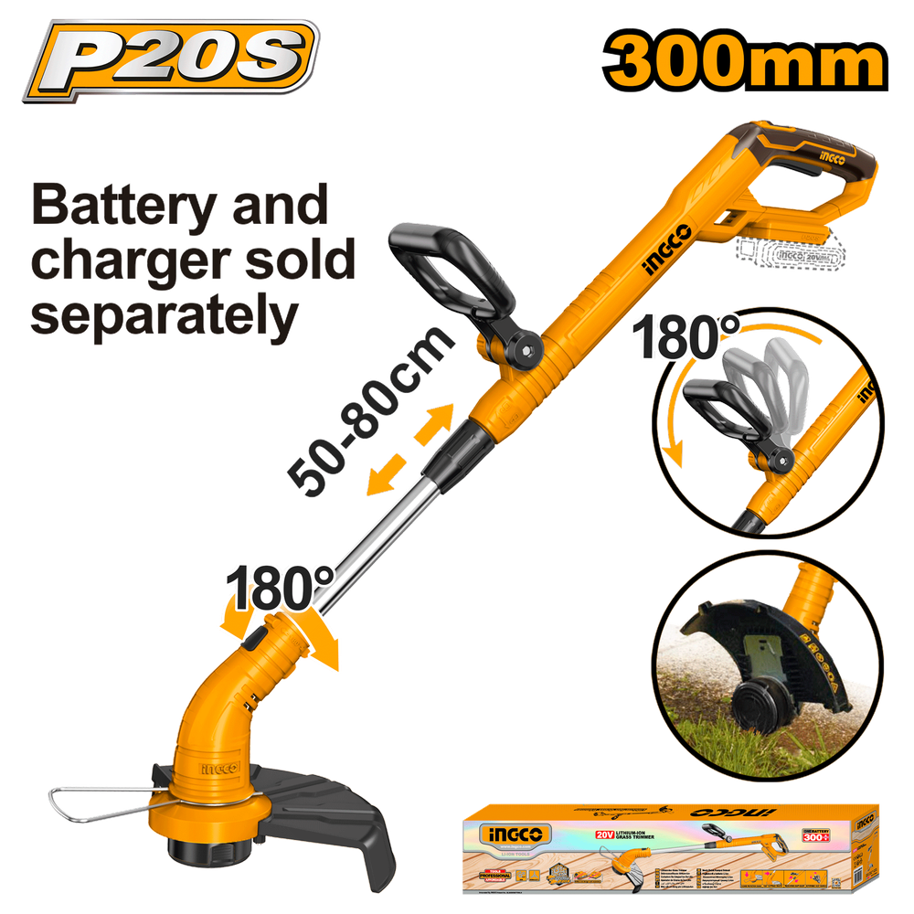 Аккумуляторный триммер 20В, комп: кор, без акб, з/у