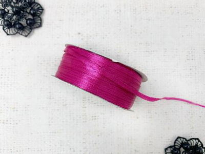 Лента атласная, ш. 3 мм, фуксия
