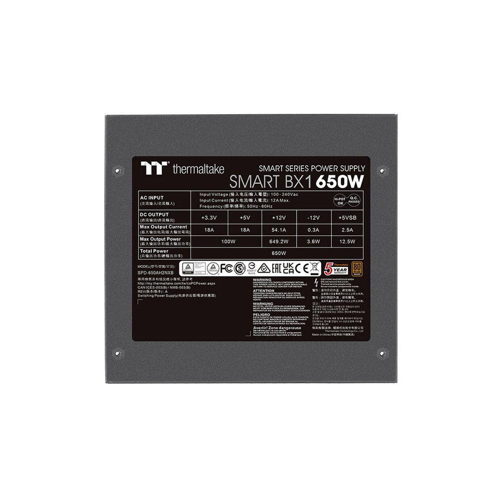 Блок питания Thermaltake Smart BX1 D2D 650W (Bronze)